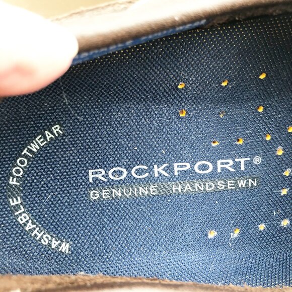 ROCKPORT Washable Brown Leather Boat Shoes Loafers Mens 9.5 - Picture 7 of 10